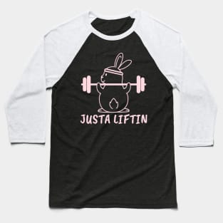 Justa Liftin Bunny Rabbit Baseball T-Shirt